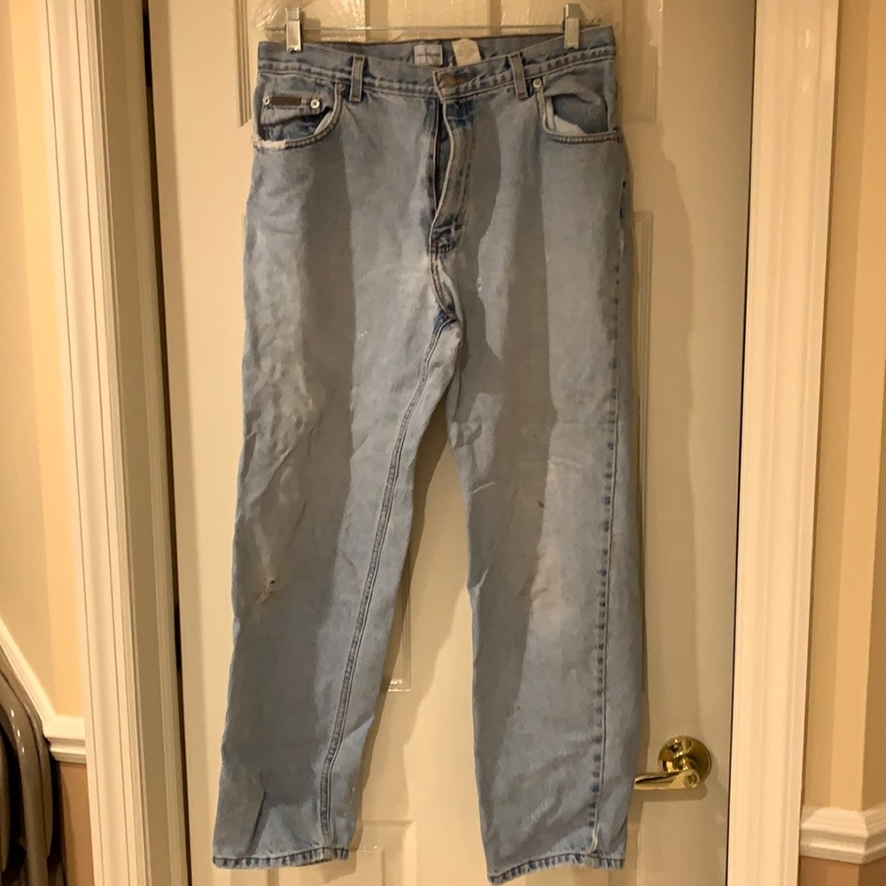 Men’s vintage distressed Calvin Klein jeans